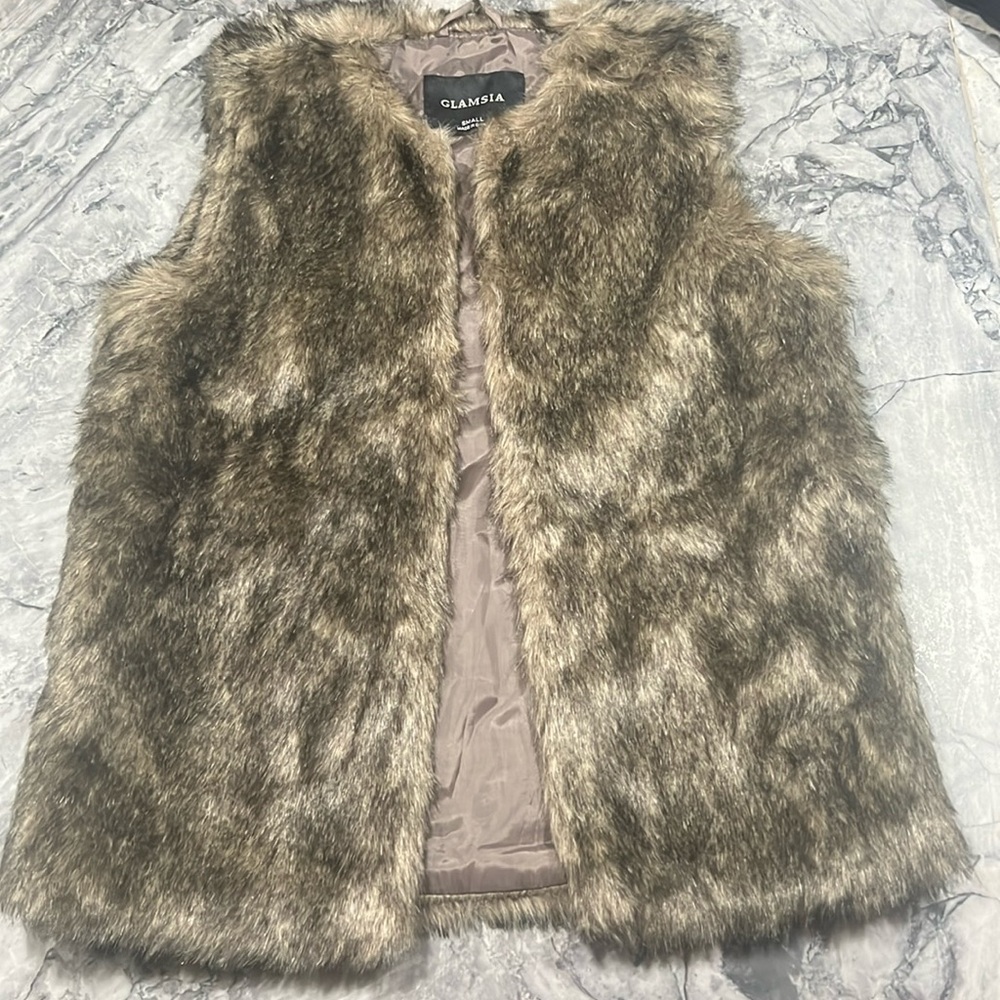 Fur Vest Size small